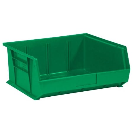 Bsc Preferred 14 3/4 x 16-1/2 x 7'' Green Plastic Stack & Hang Bin Boxes, 6PK BUY00014955
